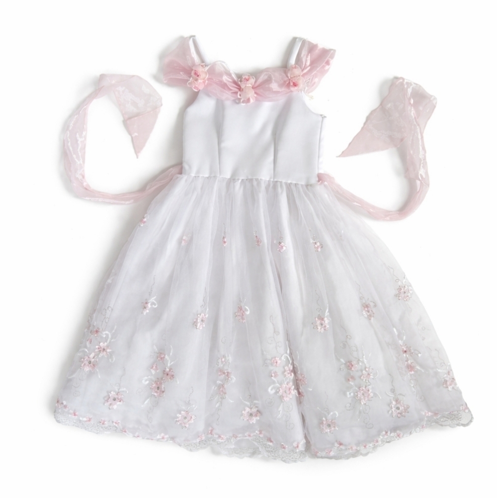 VTG Tiptop flower girl birthday formal pageant dress gown floral embroidery 4